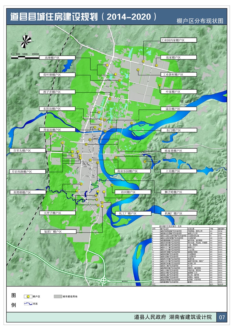 道县县城住房建设规划(2014-2020-棚户区分布现状图(2015)